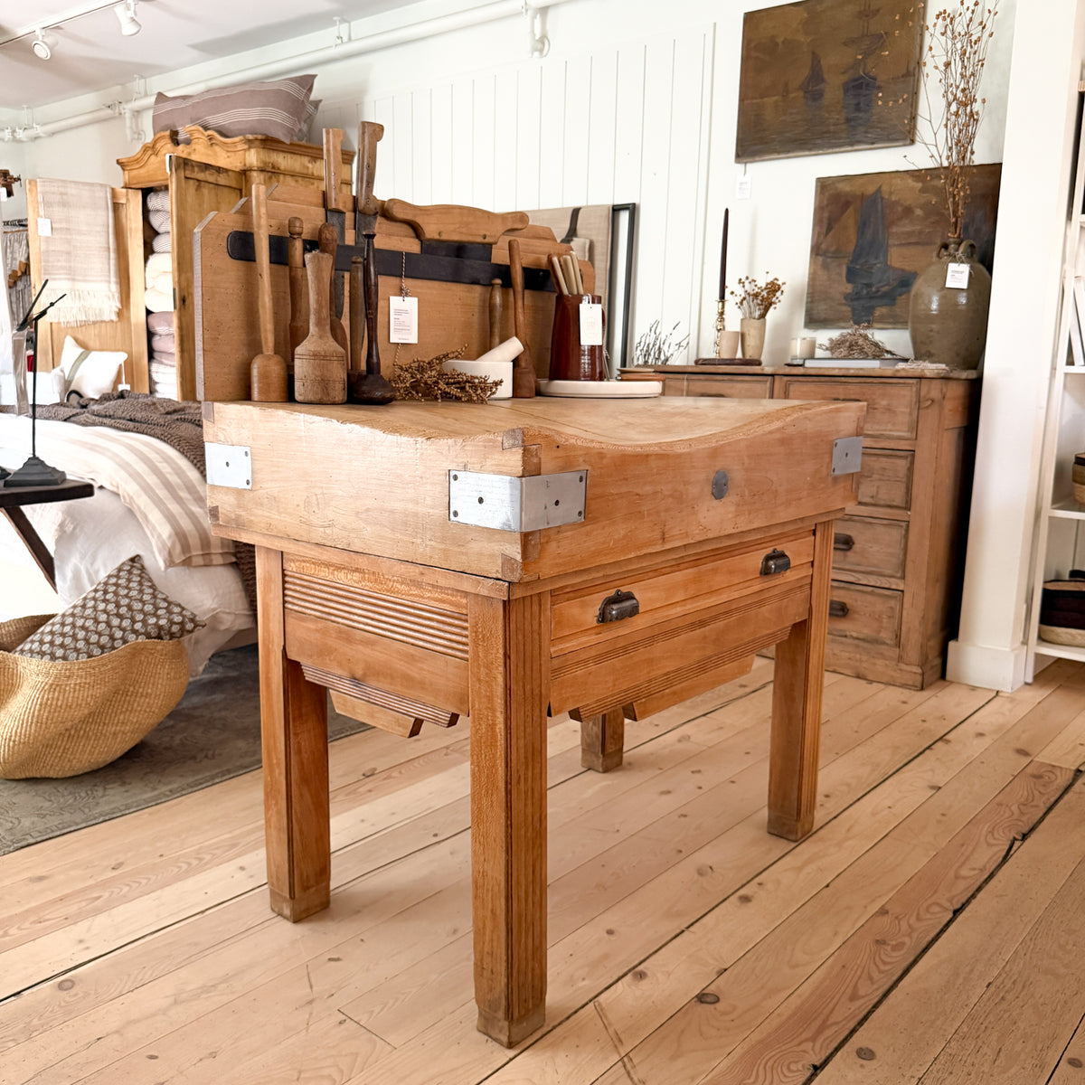 Freestanding Kitchen Butcher Block | France, 20th Century