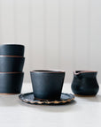 Espresso Cup with Raw Rim | Charcoal