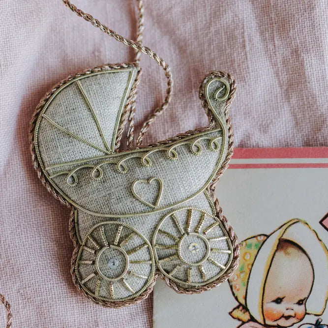 Irish Linen Pram Ornament