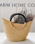 The Sag Harbor Tote No.1 | Natural with Leather Handle