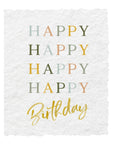 Happy Happy Birthday | Handmade Greeting Card