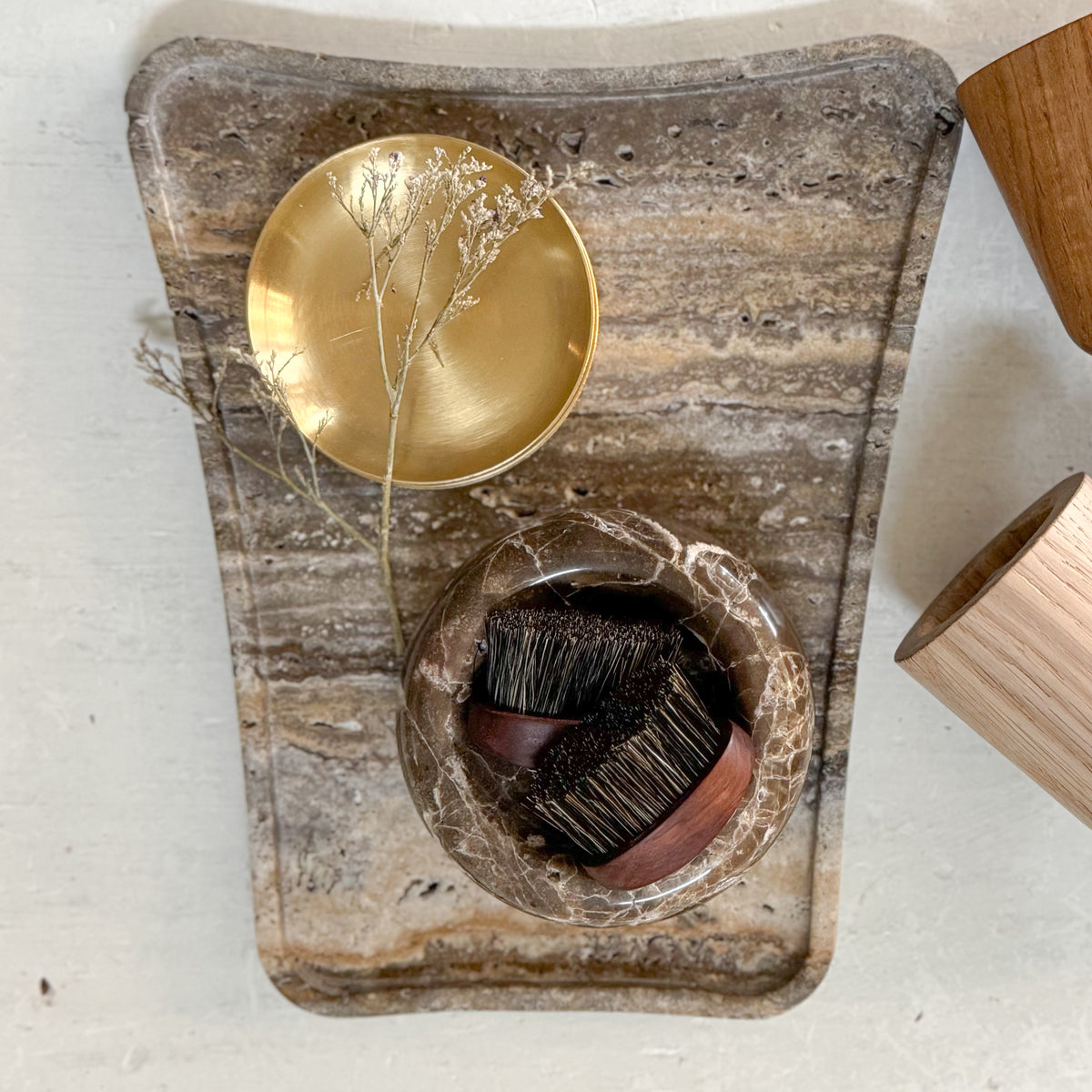 Florence Marble Tray | Cappucino