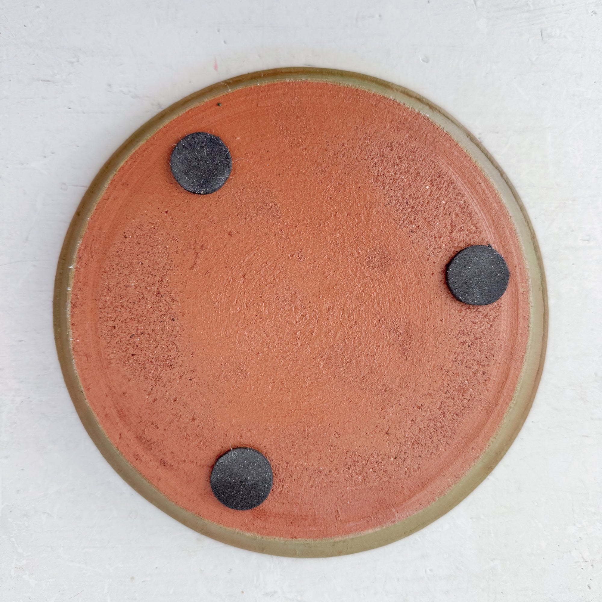 Aged Terra Cotta Saucer
