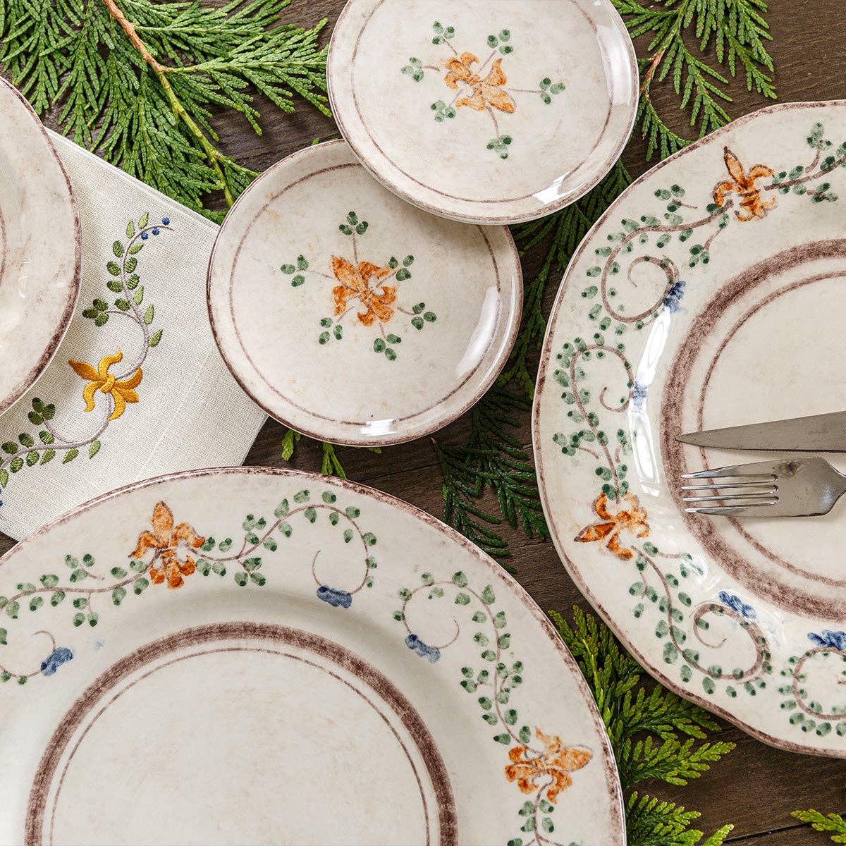 Hand-painted Petite Italian Plate | Vintage Garden