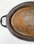 Antique Patinaed Silver Tray