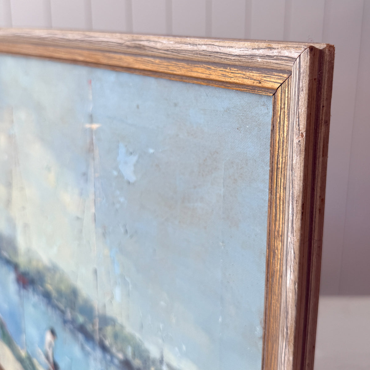 Harborside | Hand-Painted Framed Coastal Art