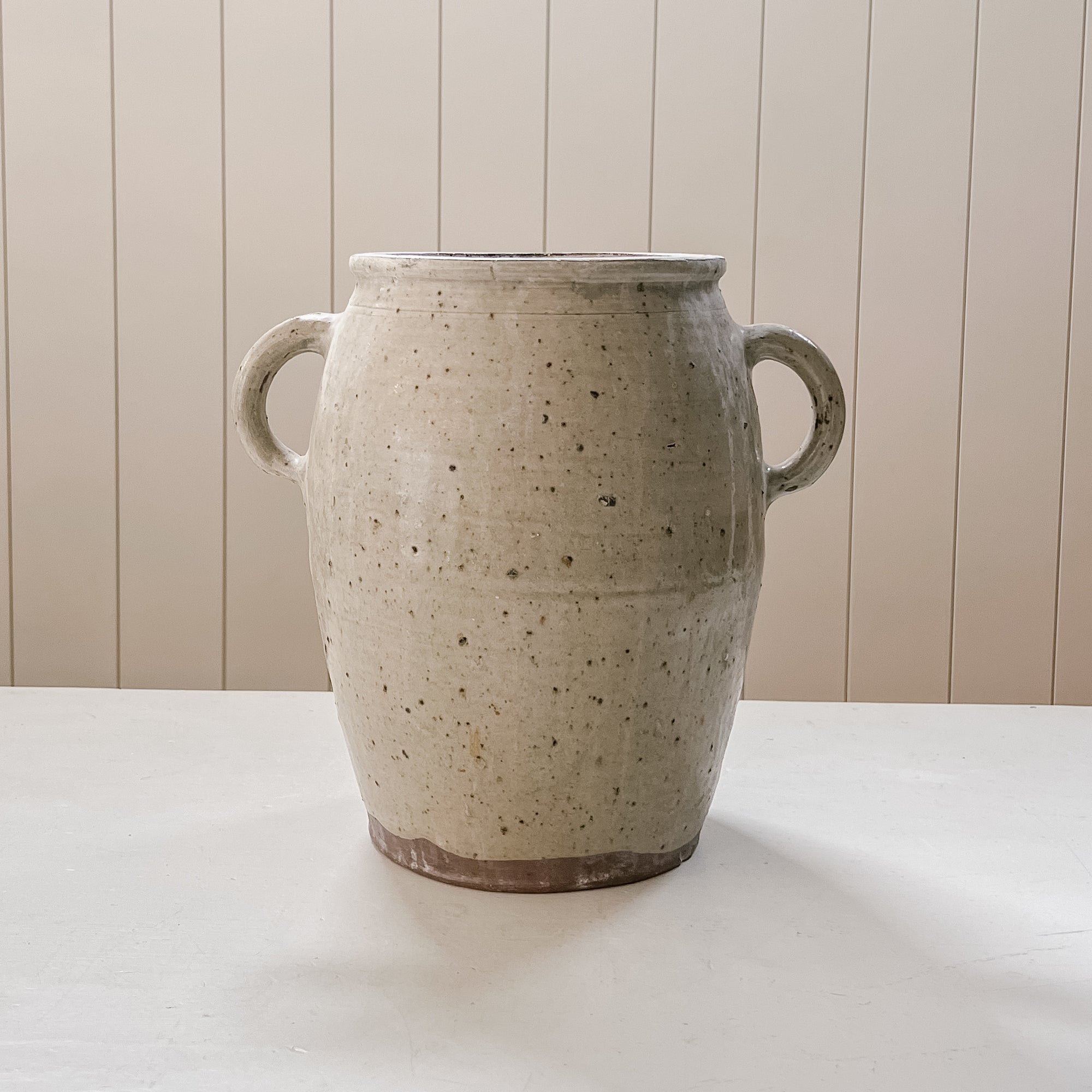 Vintage Large Stoneware Confit Jar with Handles | No. 242