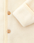 Organic Baby Wool Fleece Hooded Coverall | Ivory