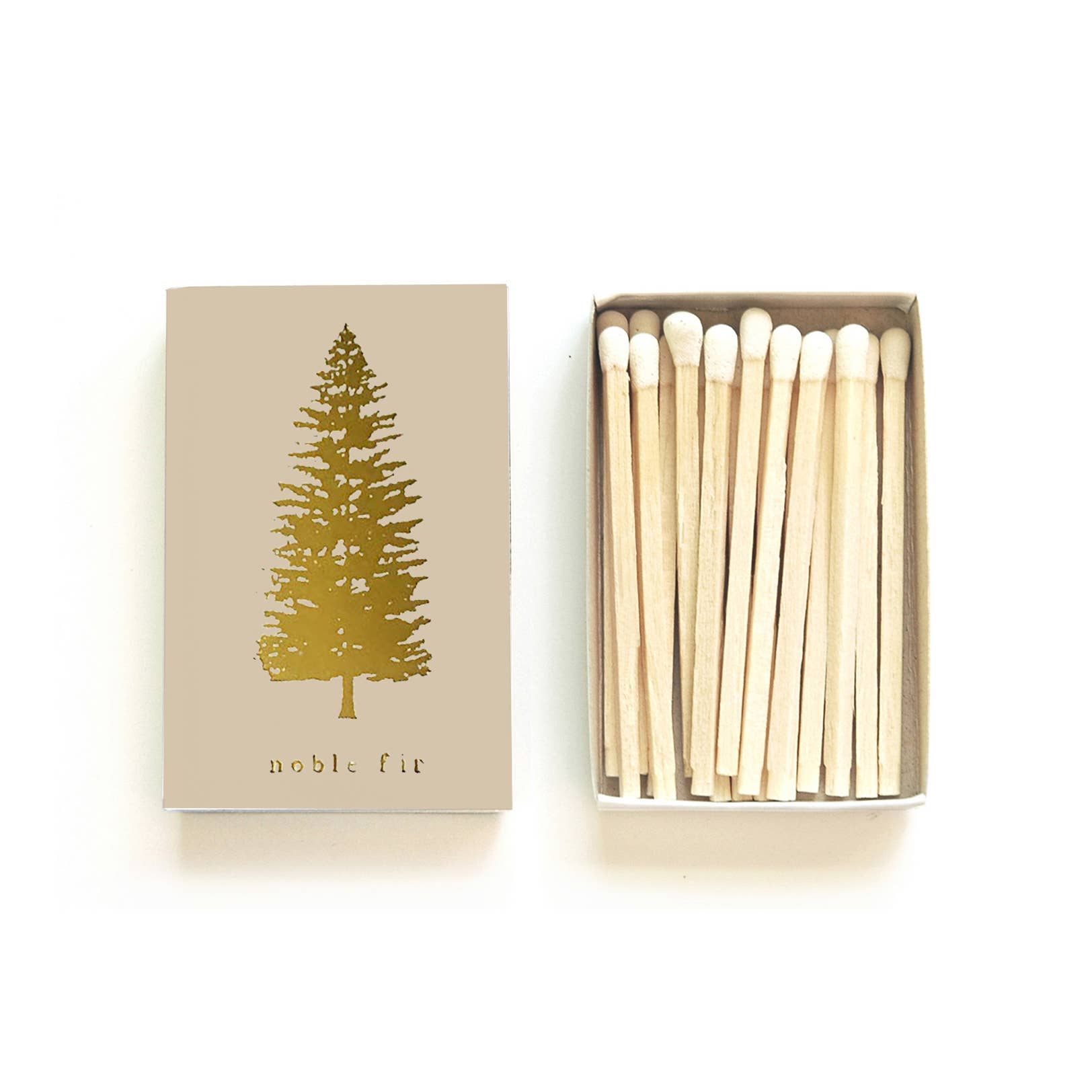 Noble Fir Tree | Cream + Gold Matchbook