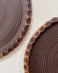 Round Scalloped Potter's Trays | Cocoa