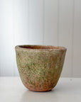 Aged Terra Cotta Crucible Planter
