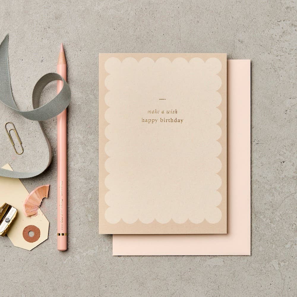 Make a wish | Hand Printed Greeting Card