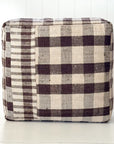 Vintage Grain Sack Square Pouf No. 5 | Handmade in Portugal
