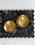 Scallop Edge Long Marble Box Tray | Charcoal