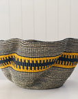 Large Pakurigo Wave Basket No. 19 | Ochre + Dark Navy