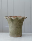 Aged Terra Cotta Scallop Planter