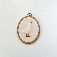 Load image into Gallery viewer, Oval Goose | Hoop Heirloom Hand-Embroidered Nursery Keepsake
