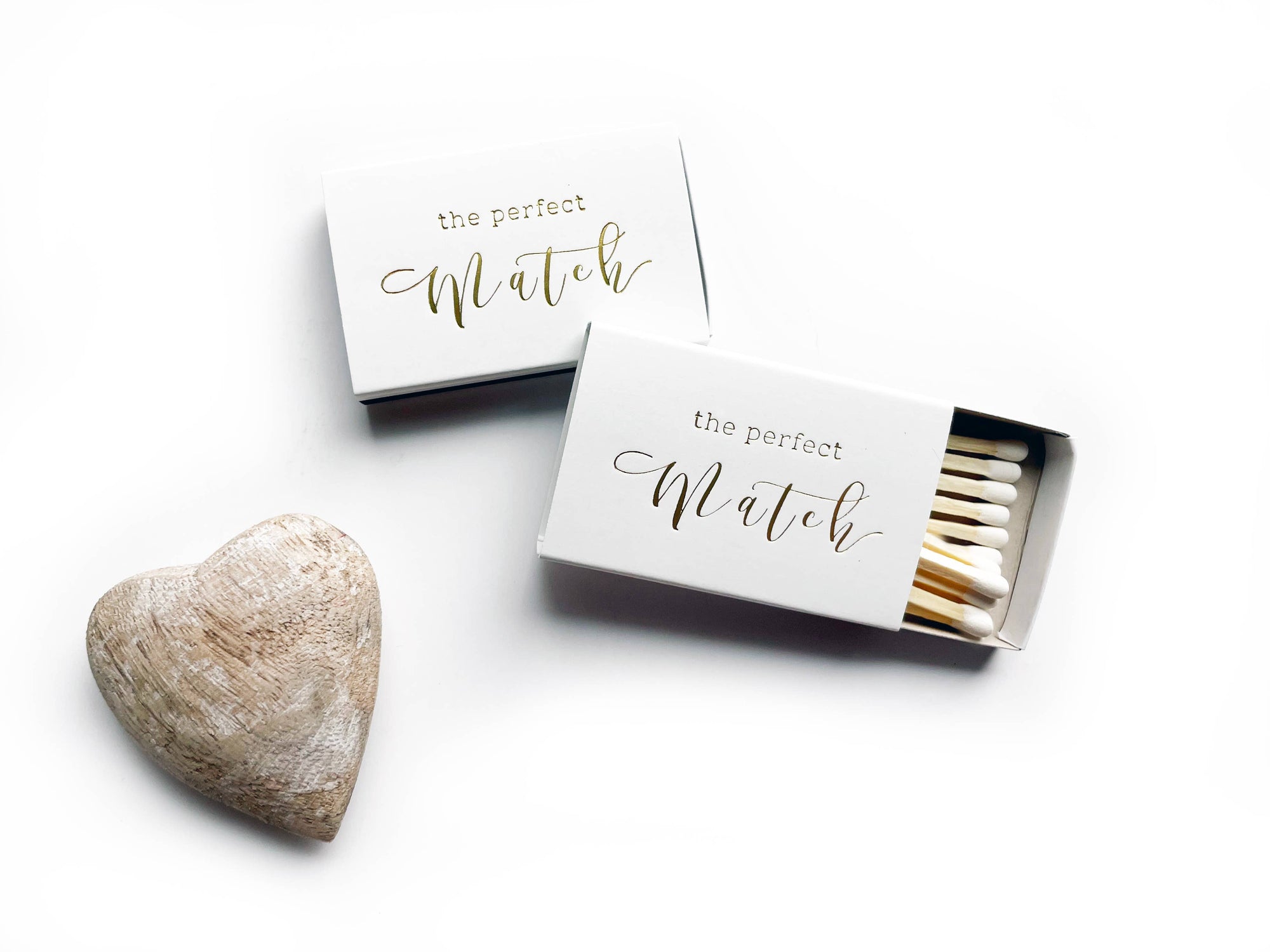The Perfect Match | White &amp; Gold Matchbook