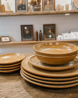 Tag Sale | Set of 11 Mixed Set of Klamath Wheat Glaze Dinnerware by Sarah Kersten Studio