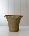 Aged Terra Cotta Piecrust Planter