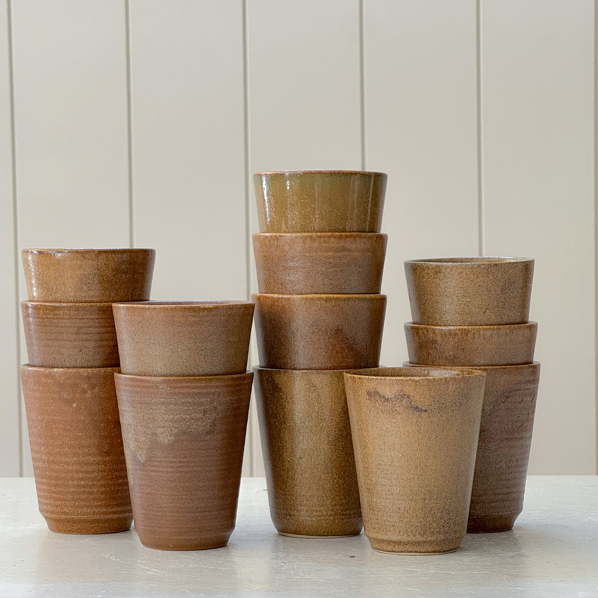 Individual French Ceramic Tumblers