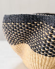Small Pakurigo Wave Basket No. 10 | Dark Navy + Natural