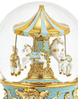 Heirloom Musical Light-Up Snow Globe | Tiffany Blue Carousel