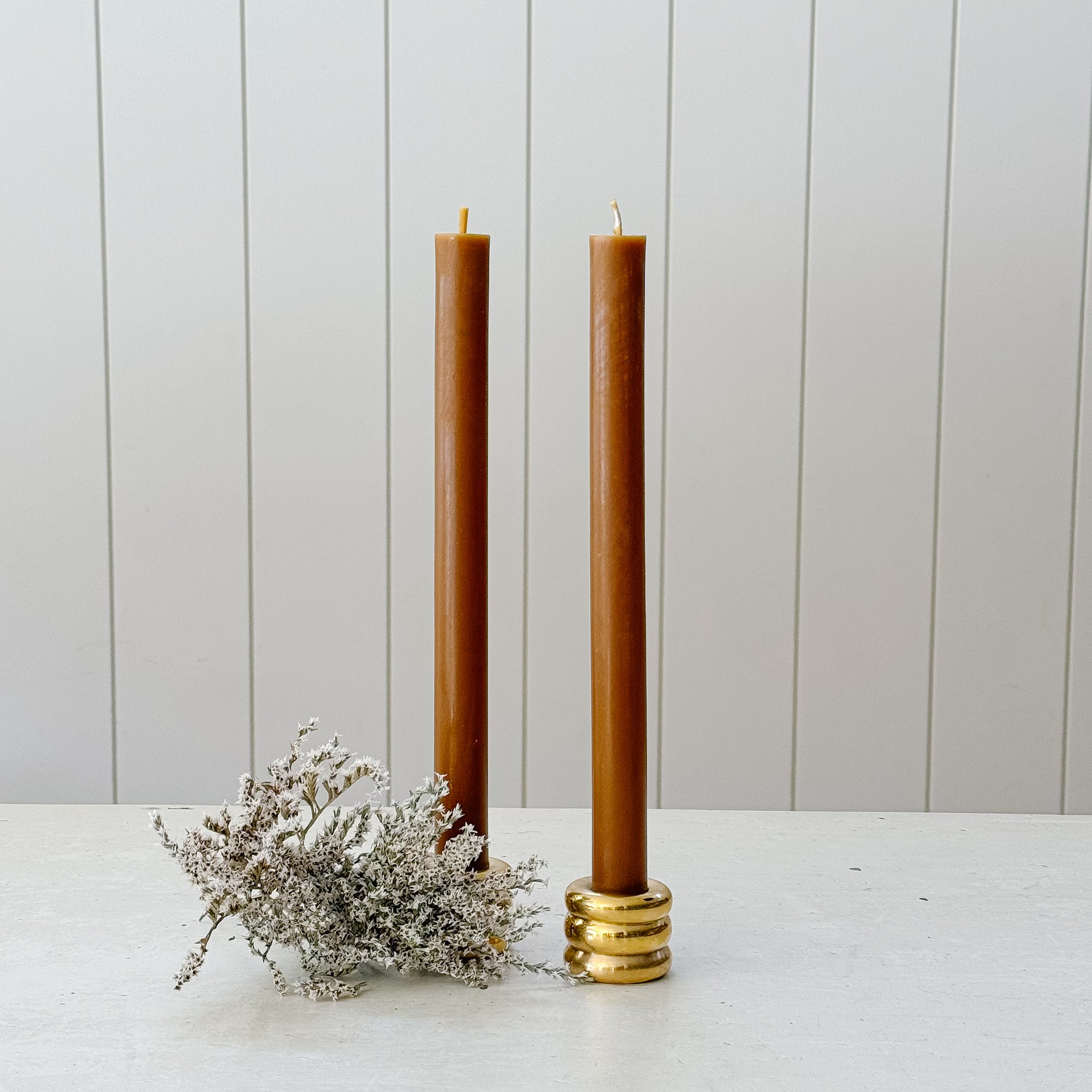 12" Beeswax Columnar Taper Candle Collection
