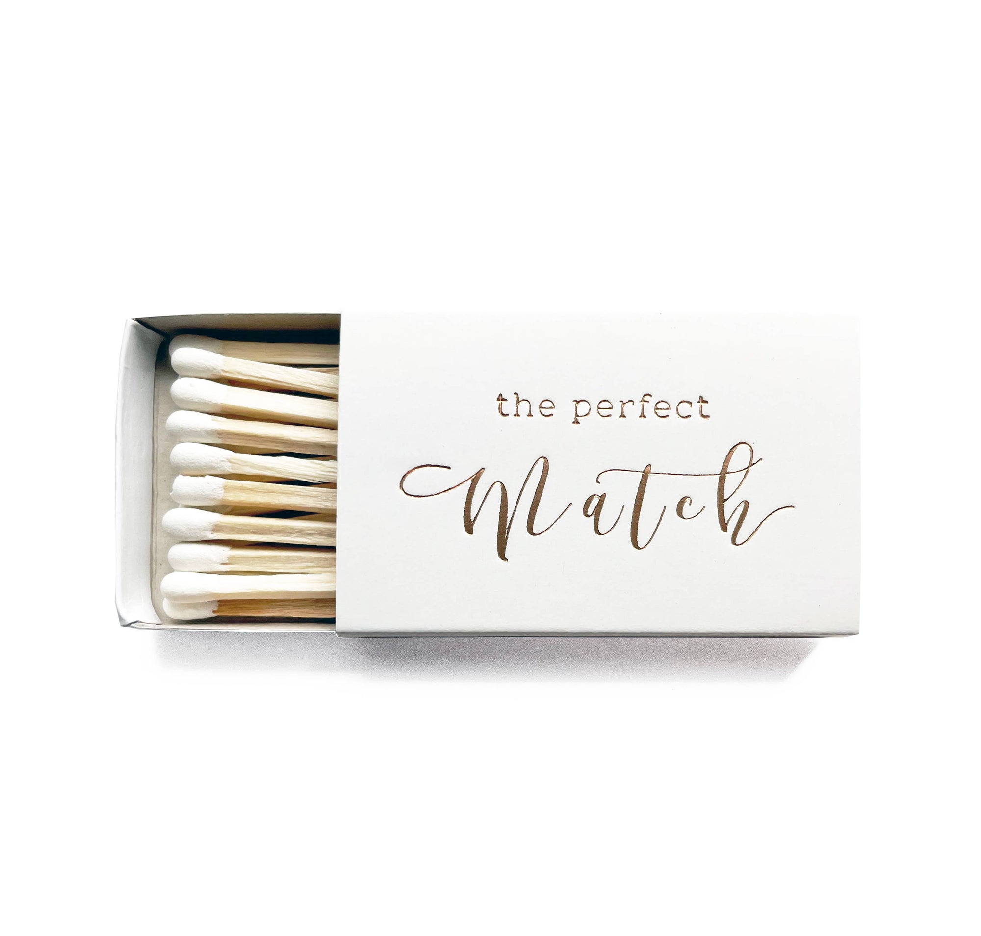 The Perfect Match | White &amp; Gold Matchbook