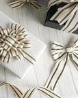 Natural + Black Stripe Ribbon | 1"