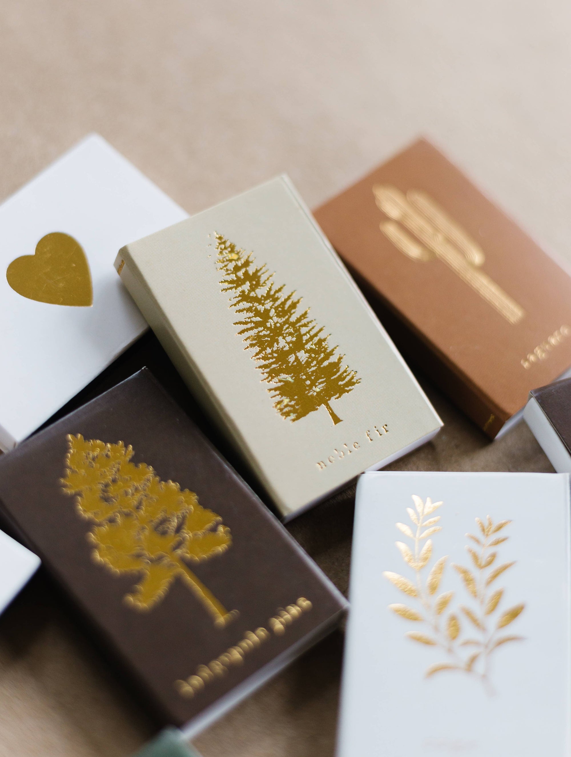 Noble Fir Tree | Cream + Gold Matchbook
