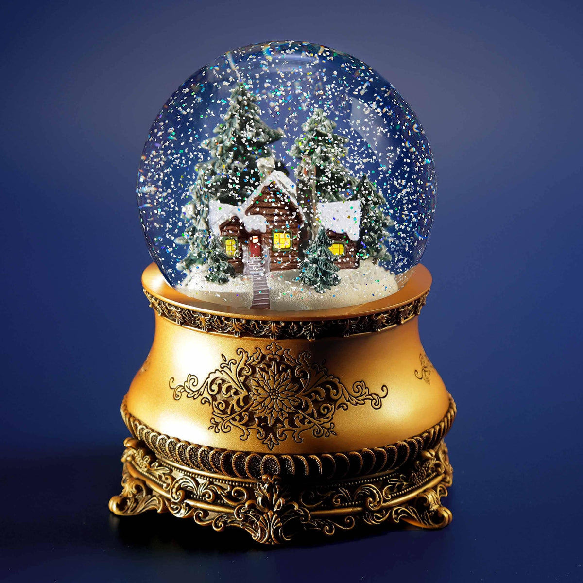 Heirloom Musical Snow Globe | Log Cabin