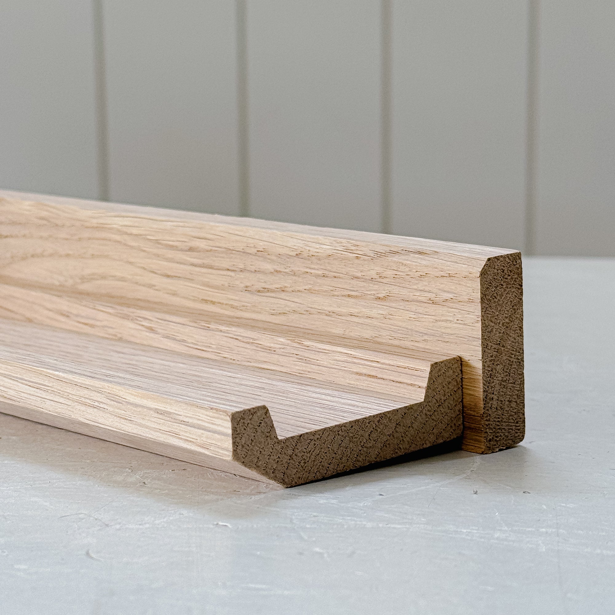Solid Oak Picture Ledge Shelf | Handcrafted in England