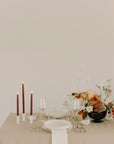 Burgundy | 14" Beeswax Taper Candles | Set of 2