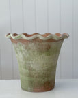 Aged Terra Cotta Scallop Planter