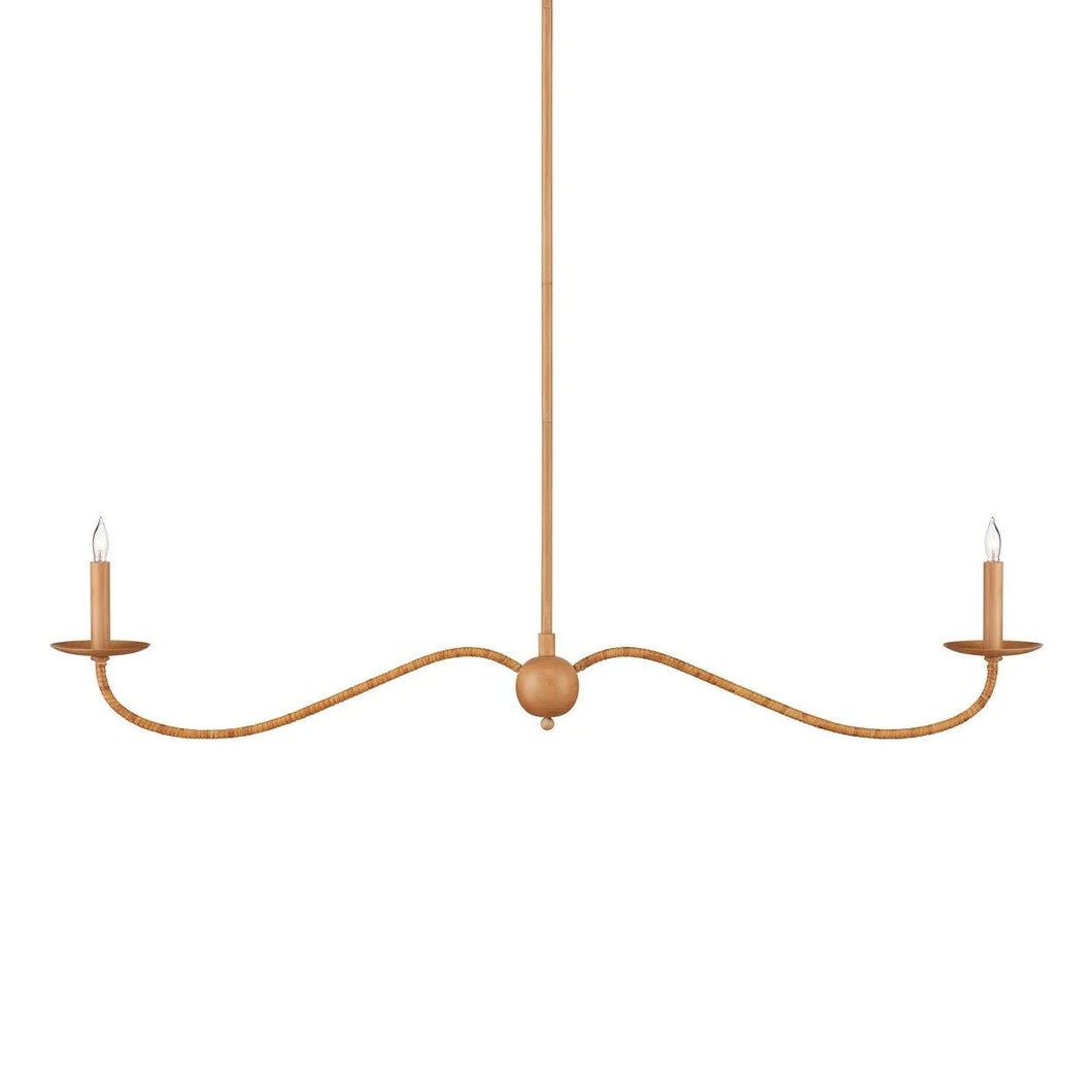 Saxon Linear Chandelier | Rattan