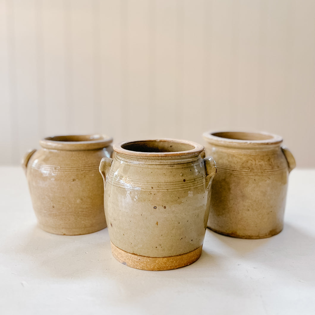 Assorted French Confit Stoneware Crocks