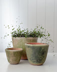 Aged Terra Cotta Crucible Planter