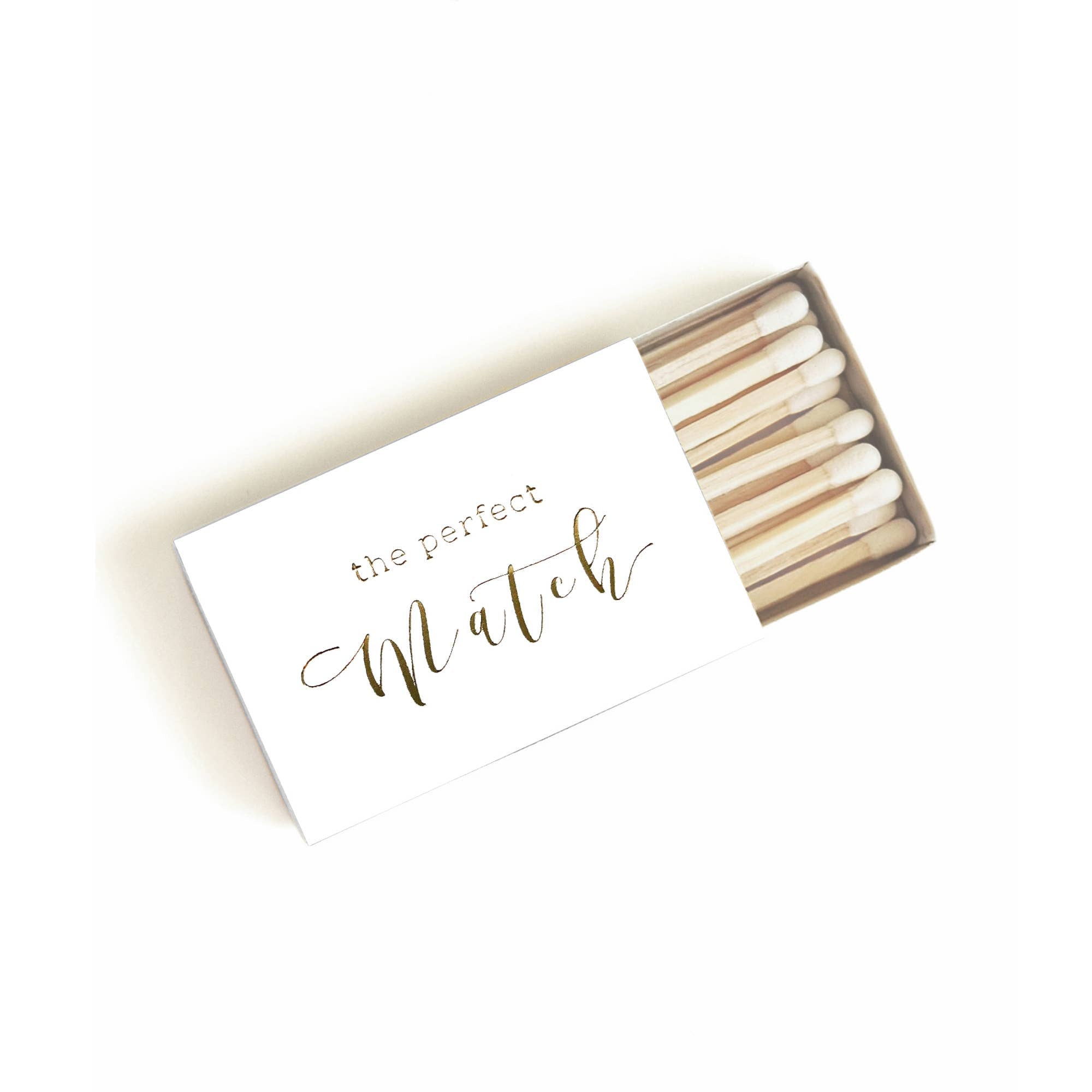 The Perfect Match | White &amp; Gold Matchbook