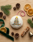 Hand Embroidered Wool Christmas Tree Ornament