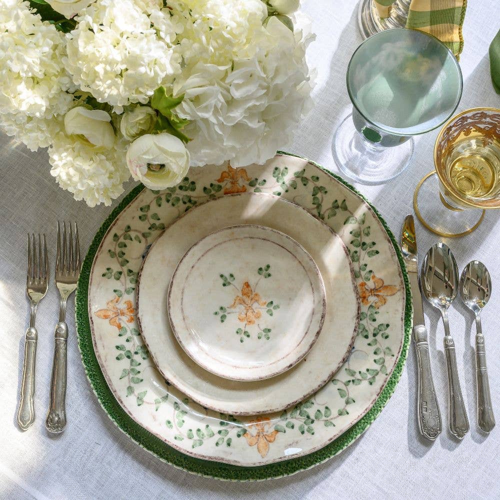 Hand-painted Petite Italian Plate | Vintage Garden