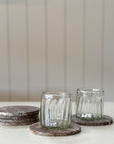 Affogato Grey Raw Marble Oversized Coasters | Set of 4
