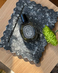 Scallop Edge Long Marble Box Tray | Charcoal