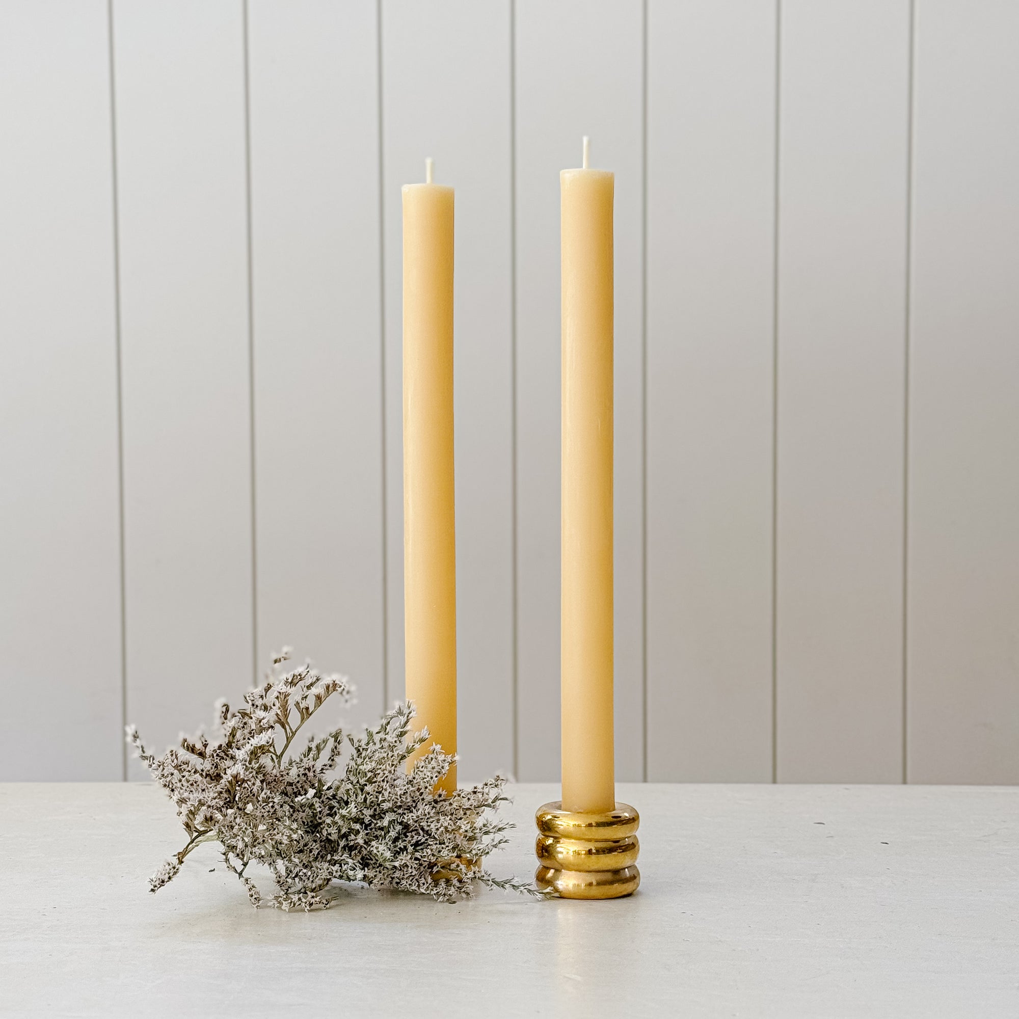 12" Beeswax Columnar Taper Candle Collection