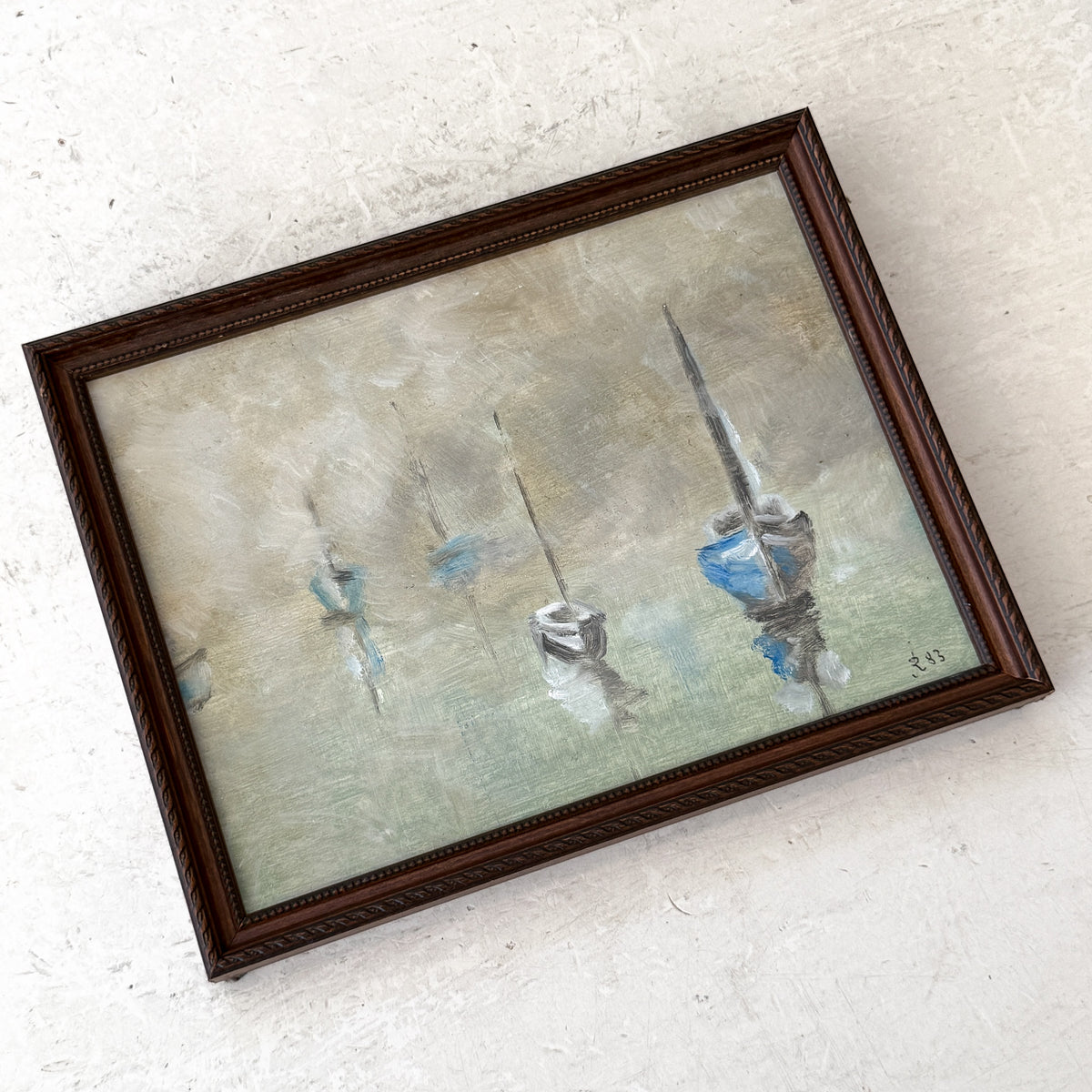 Sailing Dory | Framed Hand-Painted Coastal Art