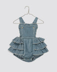 Dhalia Velvet Romper | Eggshell