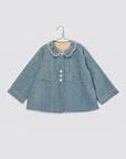 Hebe Velvet Coat | Eggshell