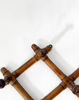 French Bamboo Accordion 10 Peg Wall Rack