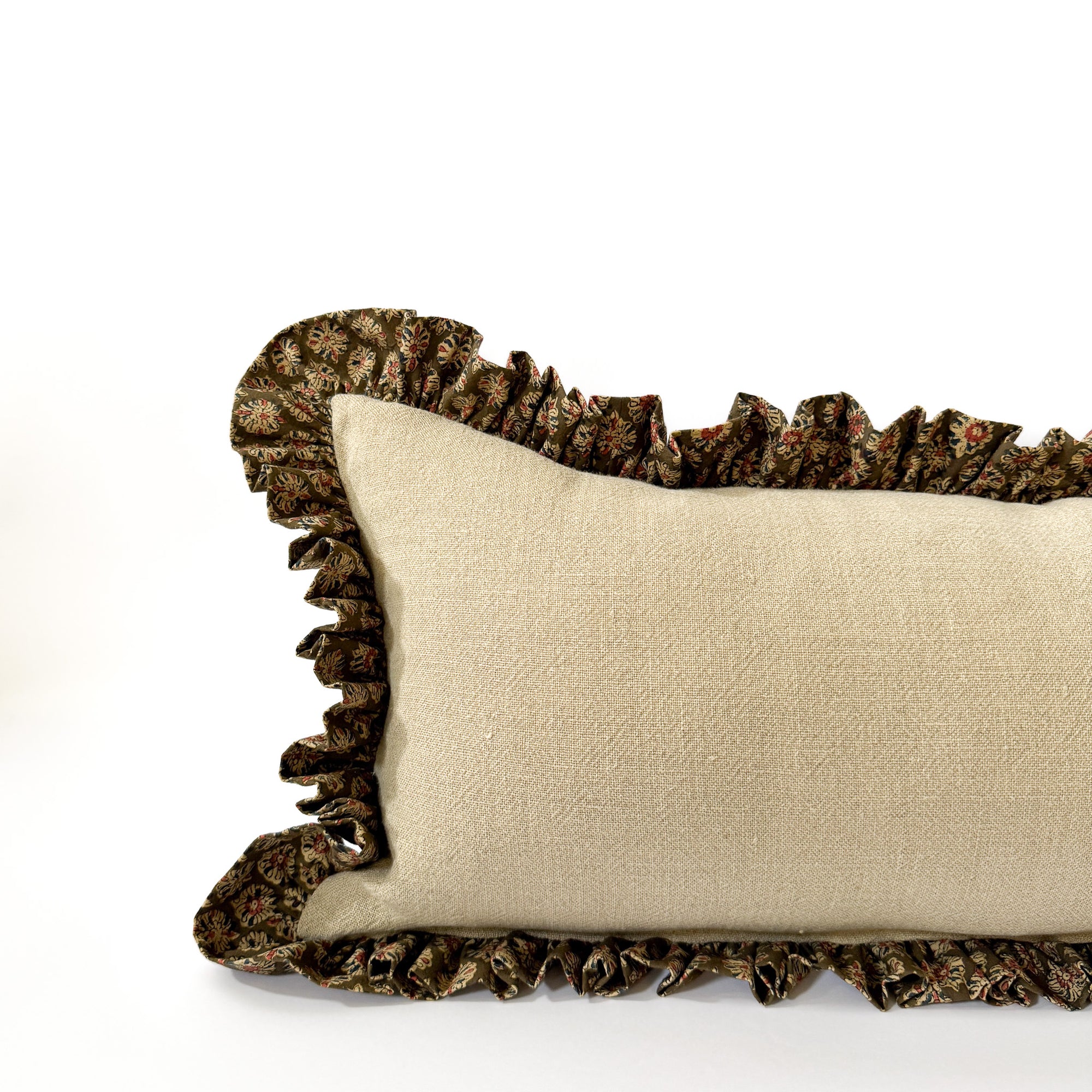 Anika Ruffle Long Lumbar Pillow