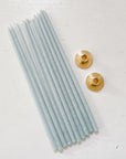 Celadon | Set of 10 Slender French Tapers